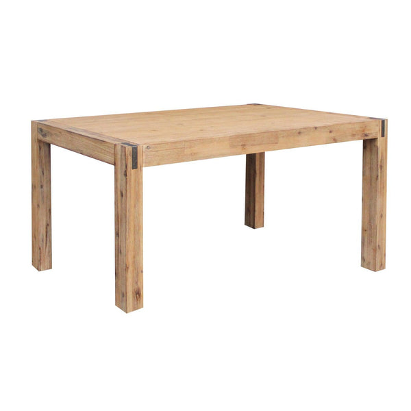 Dining Table 210cm Large Size with Solid Acacia Wooden Base in Oak Colour - John Cootes