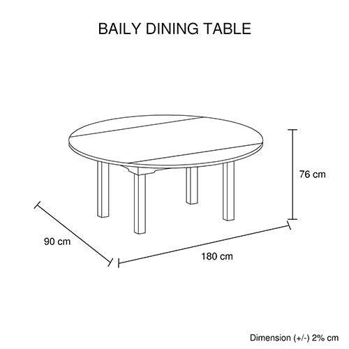 Dining Table in Round Shape High Glossy MDF Wooden Base Combination of Black & White Colour - John Cootes