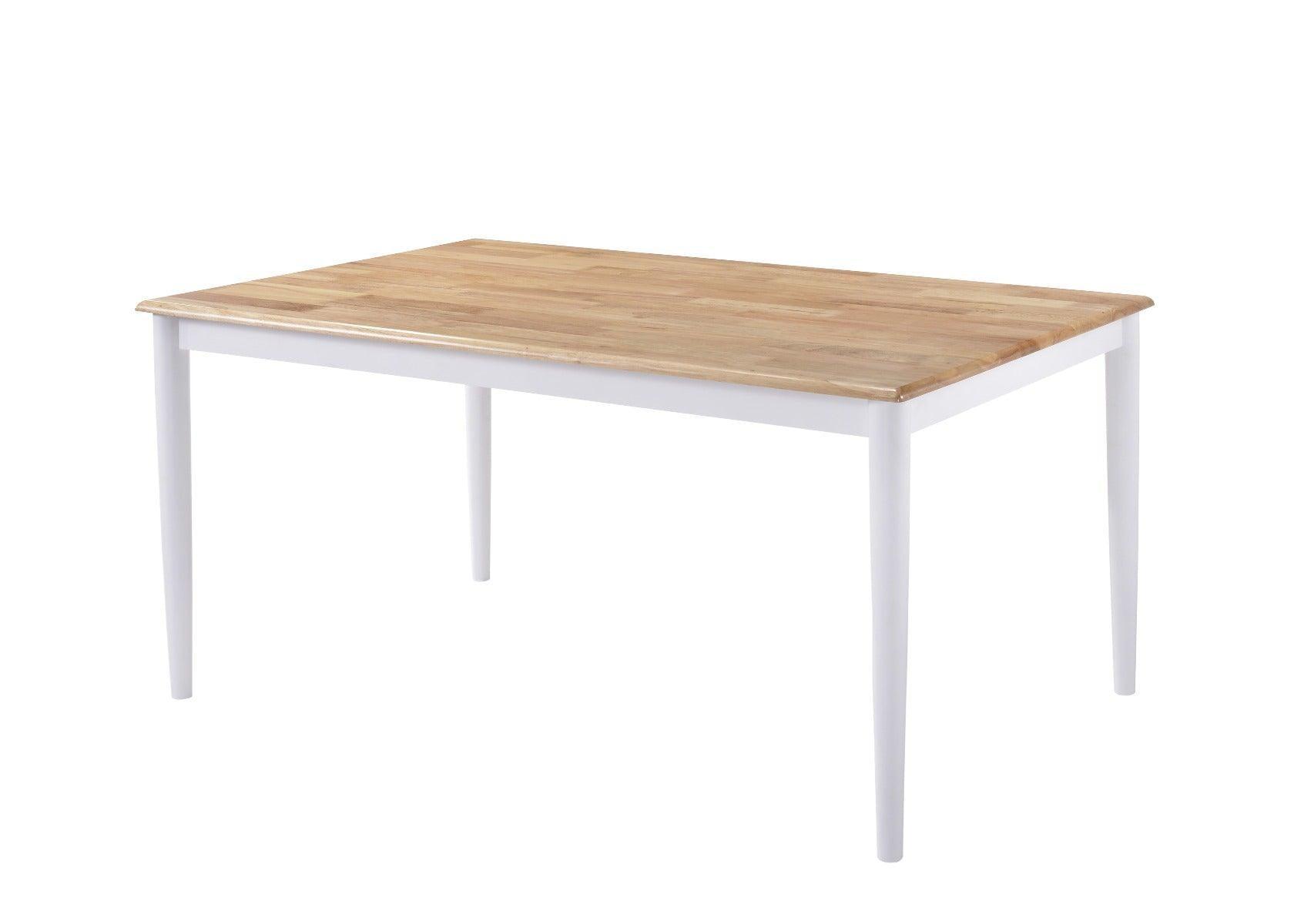 Dining Table Solid Rubberwood Danish Natural Oak - John Cootes