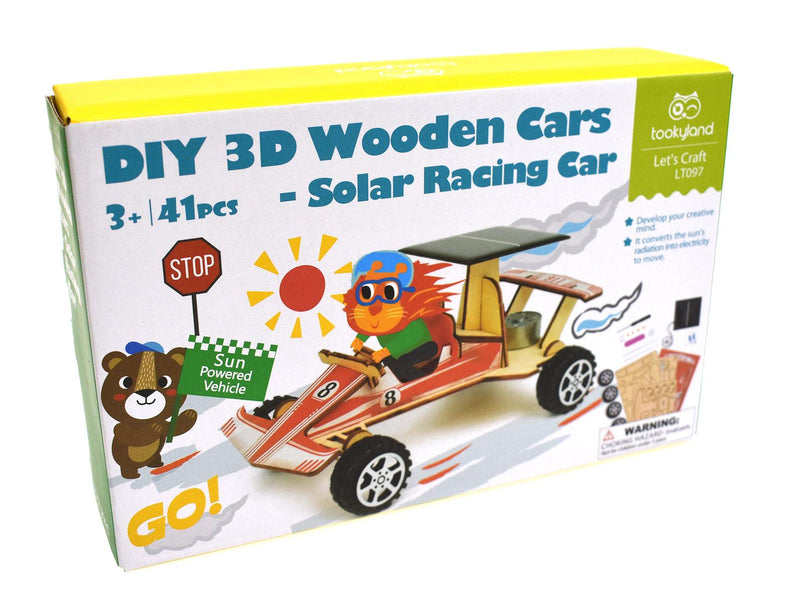 DIY 3D WOODEN SOLAR RACING CAR SCIENCE & CRAFT KIT - John Cootes