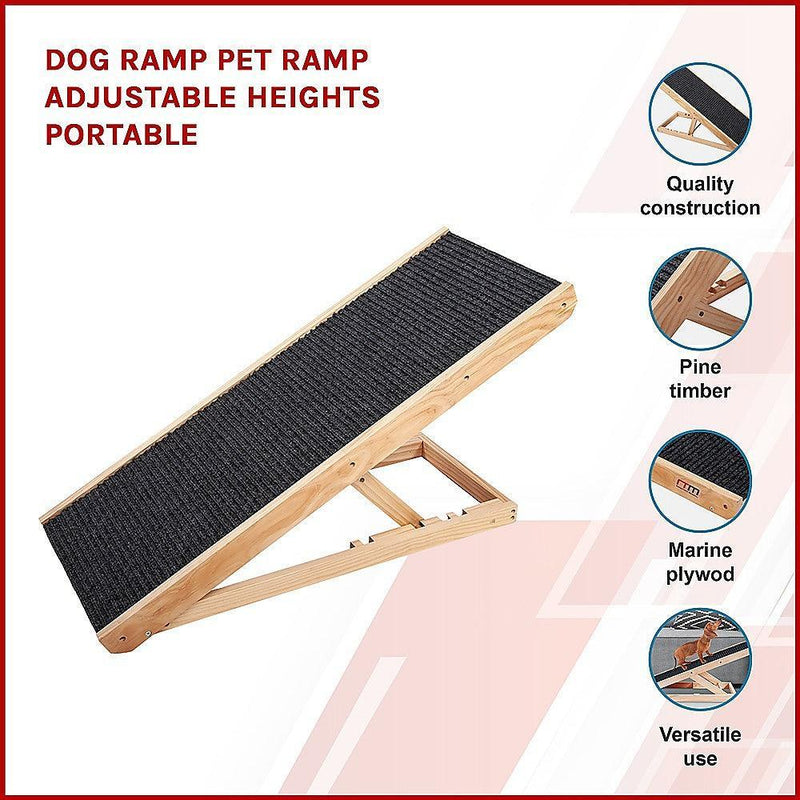 Dog Ramp Pet Ramp Adjustable Heights Portable - John Cootes