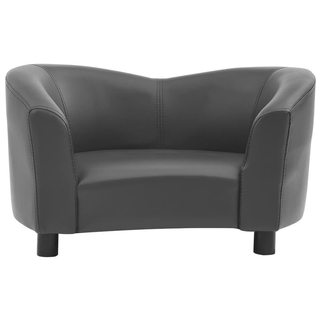 Dog Sofa Grey 67x41x39 Cm Faux Leather - John Cootes
