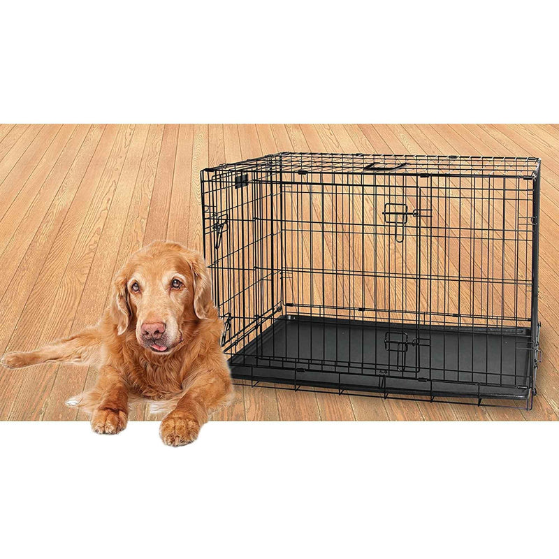 Dog Wire Crate XXL - Portable Collapsible Travel Kennel - Pet Puppy Cage - John Cootes