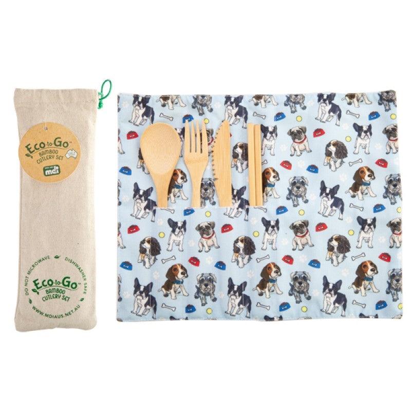 Dogs Eco-to-Go Bamboo Cutlery Set - John Cootes