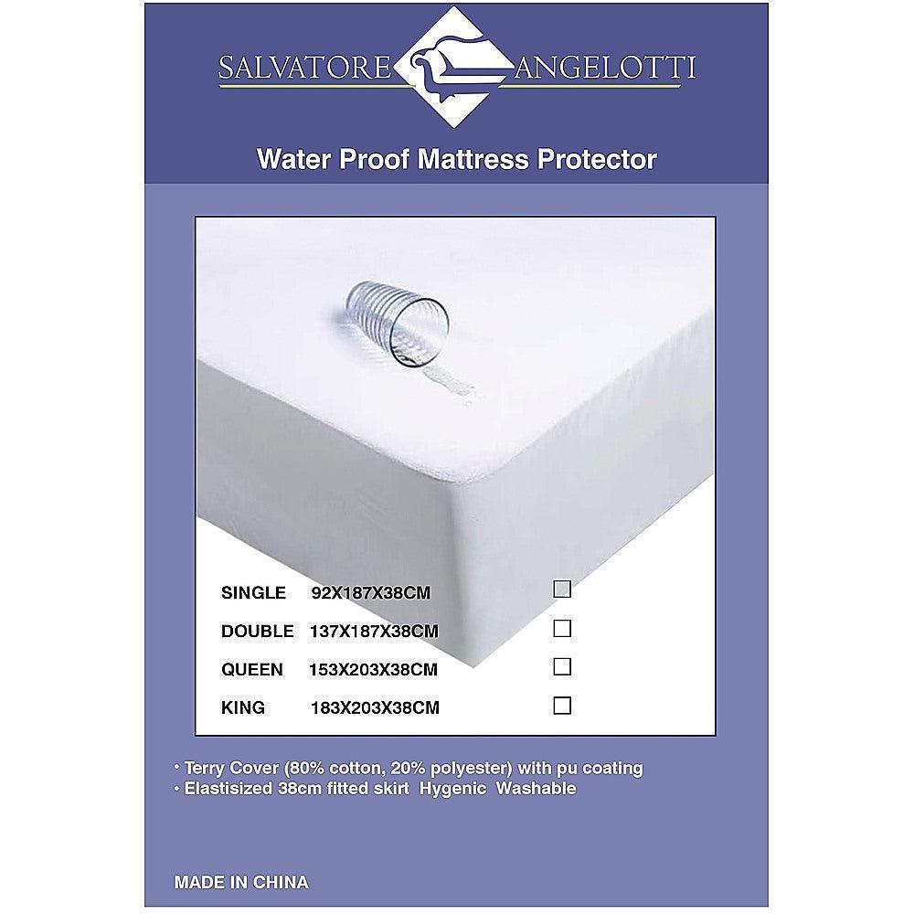 Double Mattress Protector - Waterproof Terry w Skirt - John Cootes