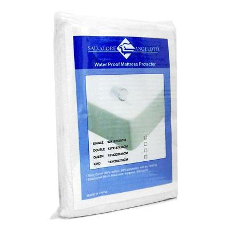 Double Mattress Protector - Waterproof Terry w Skirt - John Cootes
