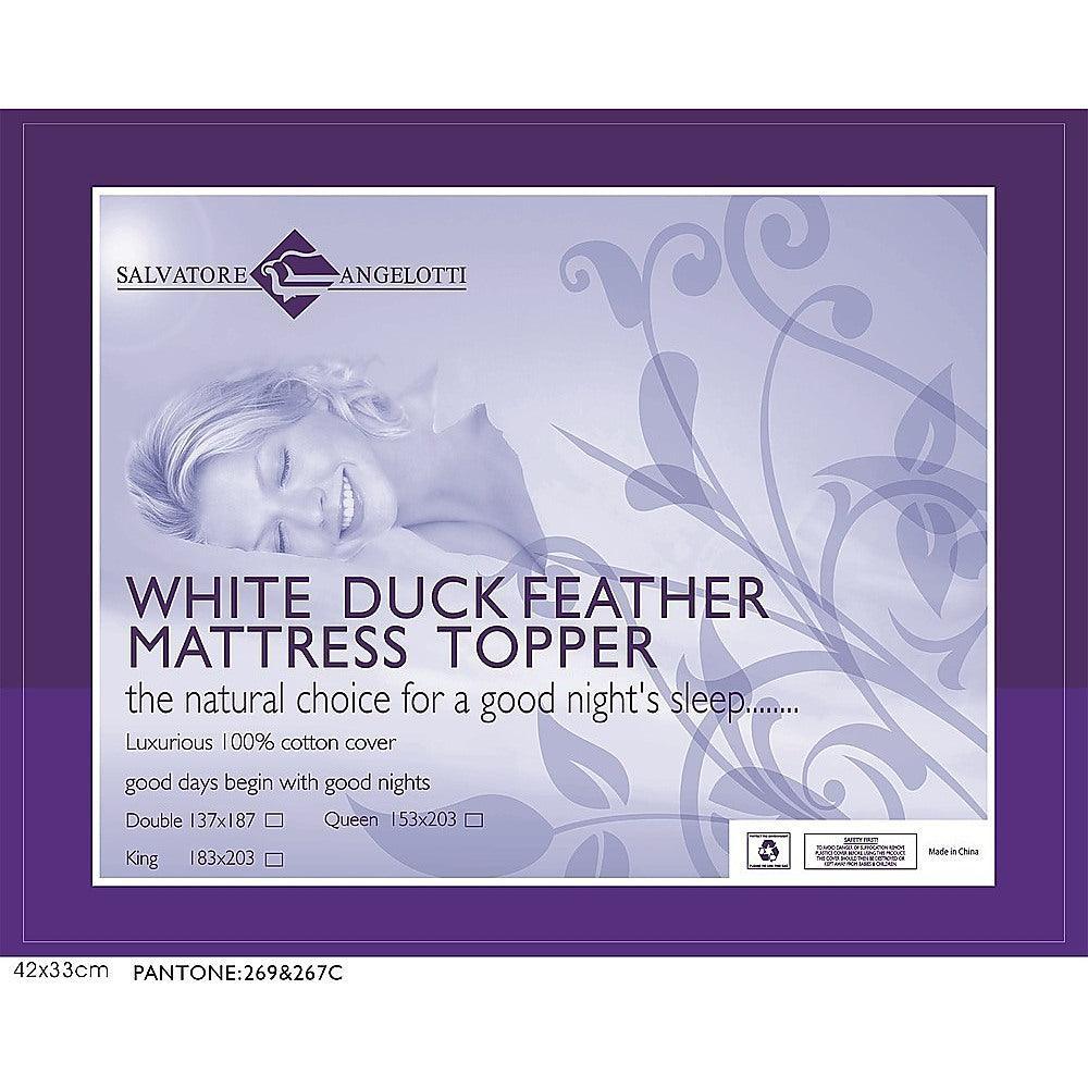 Double Mattress Topper - 100% Duck Feather - John Cootes