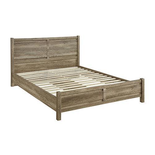 Double Size Bed Frame Natural Wood like MDF in Oak Colour - John Cootes