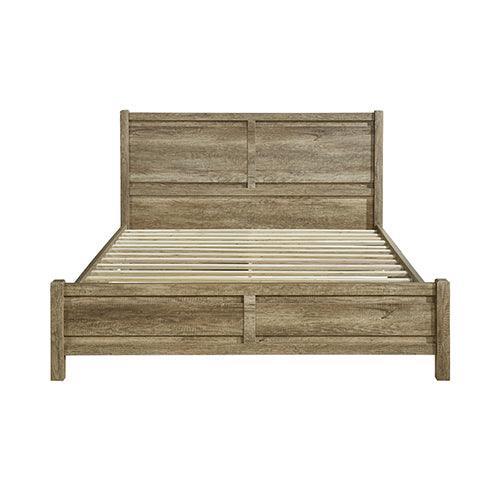 Double Size Bed Frame Natural Wood like MDF in Oak Colour - John Cootes