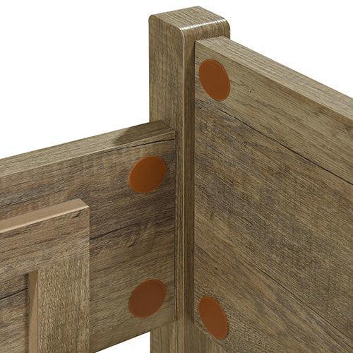 Double Size Bed Frame Natural Wood like MDF in Oak Colour - John Cootes