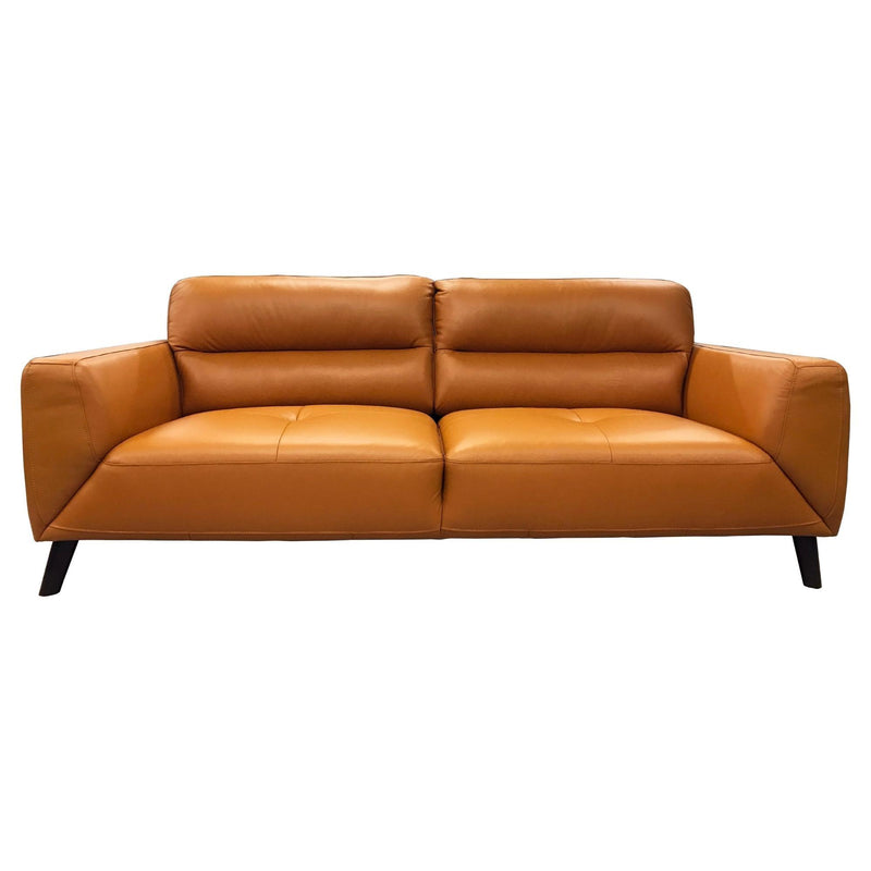 Downy Genuine Leather Sofa Set 3 + 2 Seater Upholstered Lounge Couch Tangerine - John Cootes