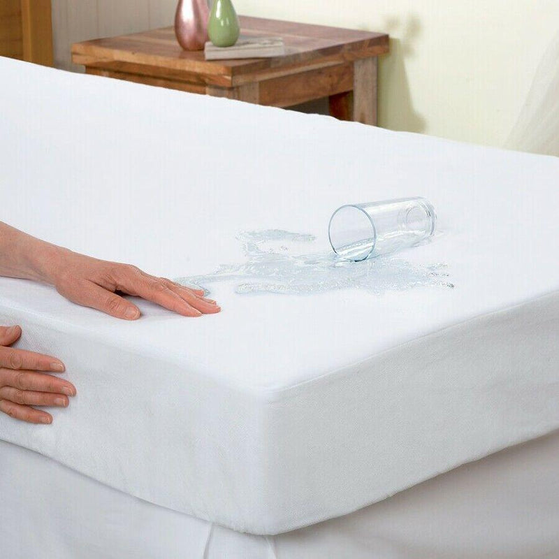 Dreamaker Waterproof Fitted Mattress Protector Double Bed - John Cootes