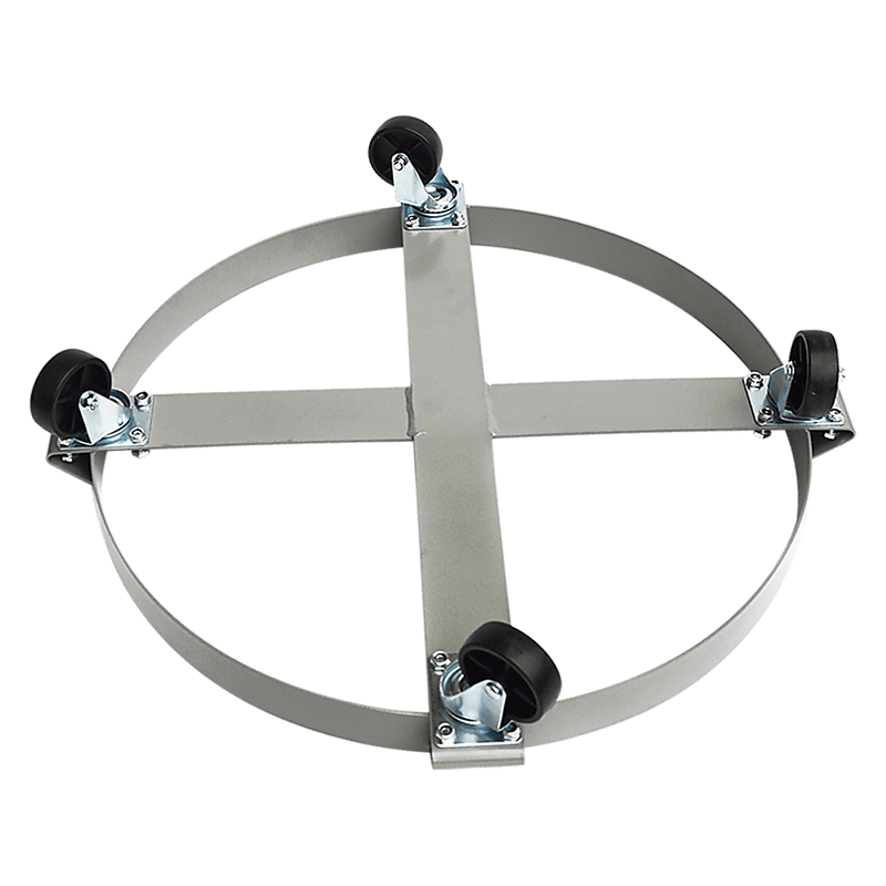 Drum Dolly 450kg 55 Gallon w Swivel Casters Heavy Duty Steel Frame Non Tipping - John Cootes