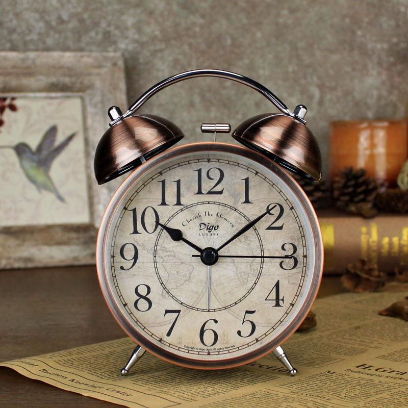 Dual Alarm Clock Twin Bell Alarm Clock, Bedroom Table Desk Alarm Clock Backlight - John Cootes
