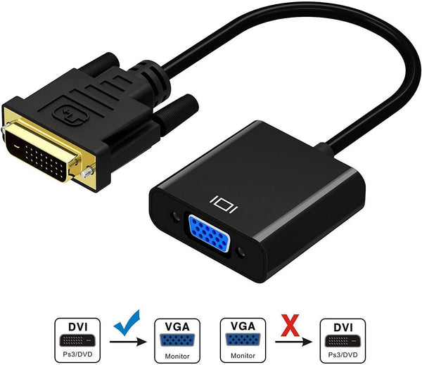 DVI to VGA Adapter,ABLEWE 1080p Active DVI-D to VGA Adapter Converter 24+1 Male to Female Adapter - John Cootes