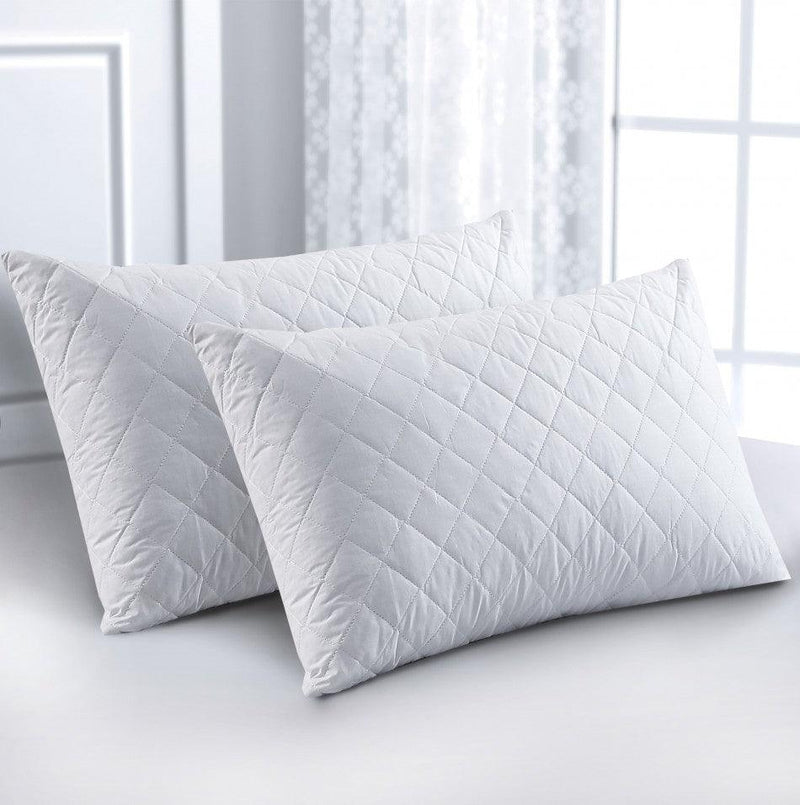 Elan Linen 100% Cotton Quilted Fully Fitted 50cm Deep Double Size Waterproof Mattress Protector - John Cootes