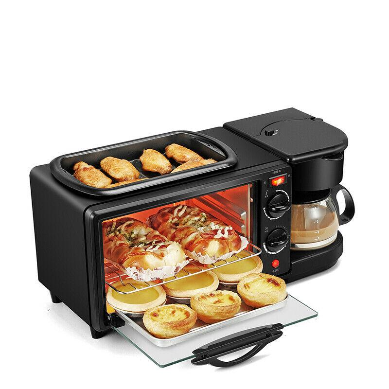 Electric 3 in 1 Breakfast Making Machine Multifunction Coffee Maker Bread Pizza - John Cootes