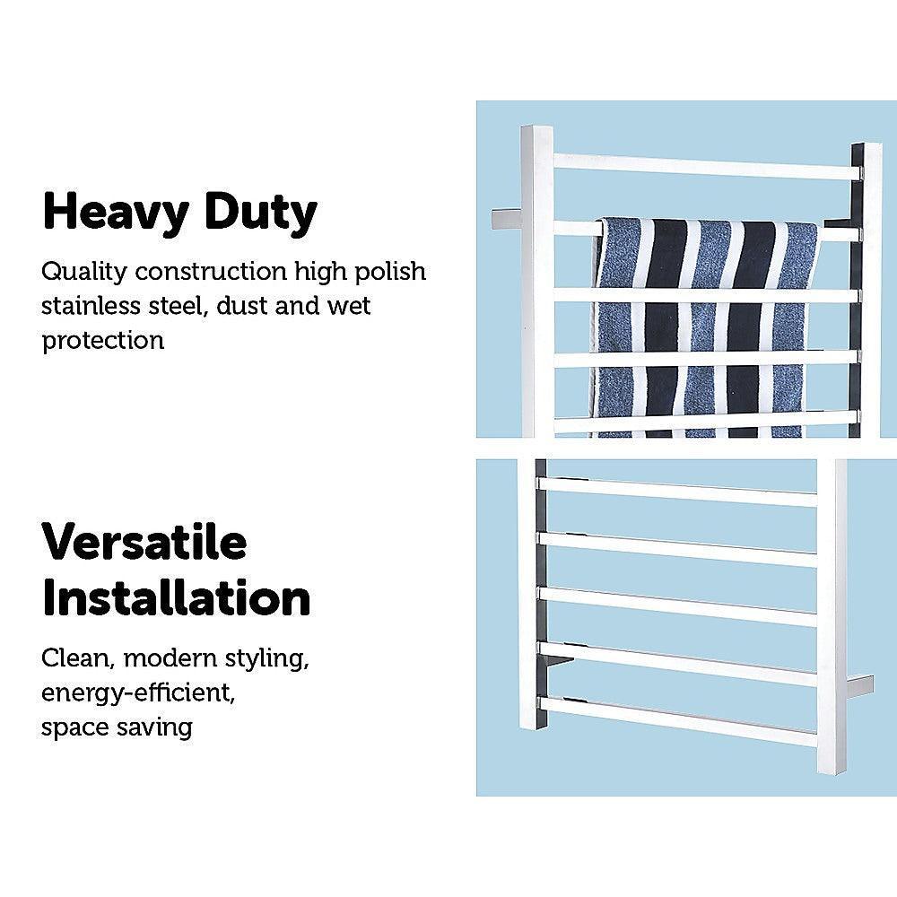 Electric Heated Bathroom Towel Rack / Rails -100w - John Cootes