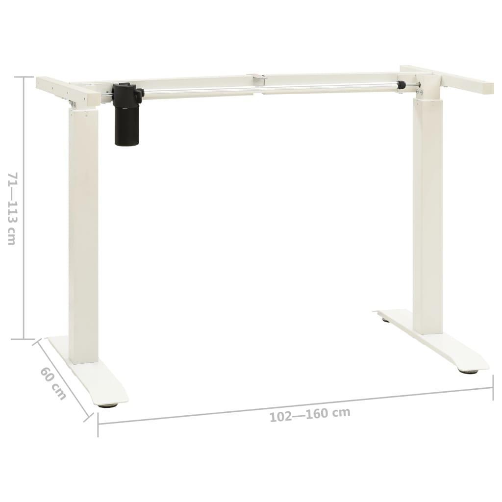 Electric Motorised Standing Desk Frame Height Adjustable White - John Cootes