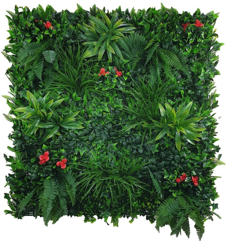 Elegant Red Rose Vertical Garden / Green Wall UV Resistant 100cm x 100cm - John Cootes