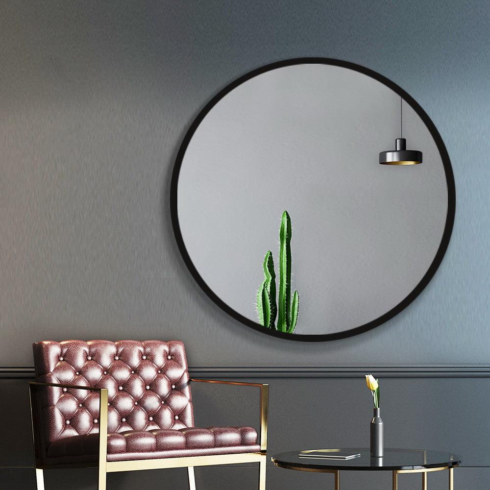 Embellir 90CM Wall Mirror Bathroom Makeup Mirror Round Frameless Polished - John Cootes