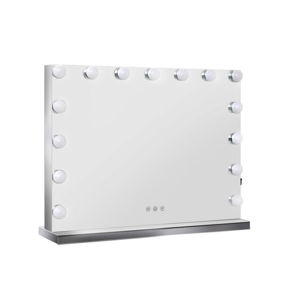 Embellir Hollywood Frameless Makeup Mirror With 15 LED Lighted Vanity Beauty 58cm x 46cm - John Cootes