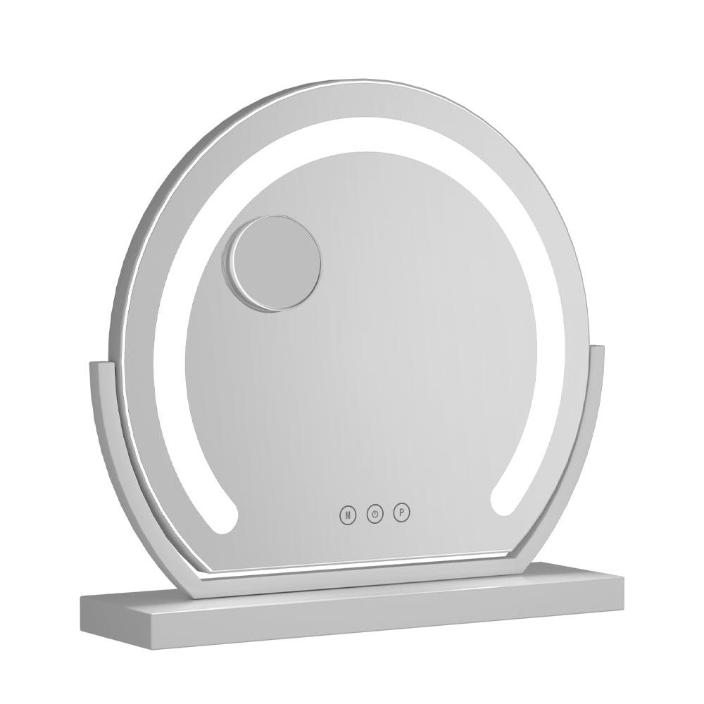 Embellir Hollywood Makeup Mirror with LED Lighted Vanity Dimmable Metal 40X35CM - John Cootes