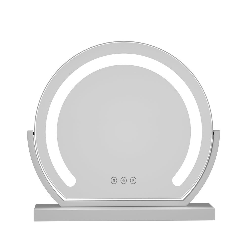 Embellir Hollywood Makeup Mirror with LED Lighted Vanity Dimmable Metal 40X35CM - John Cootes