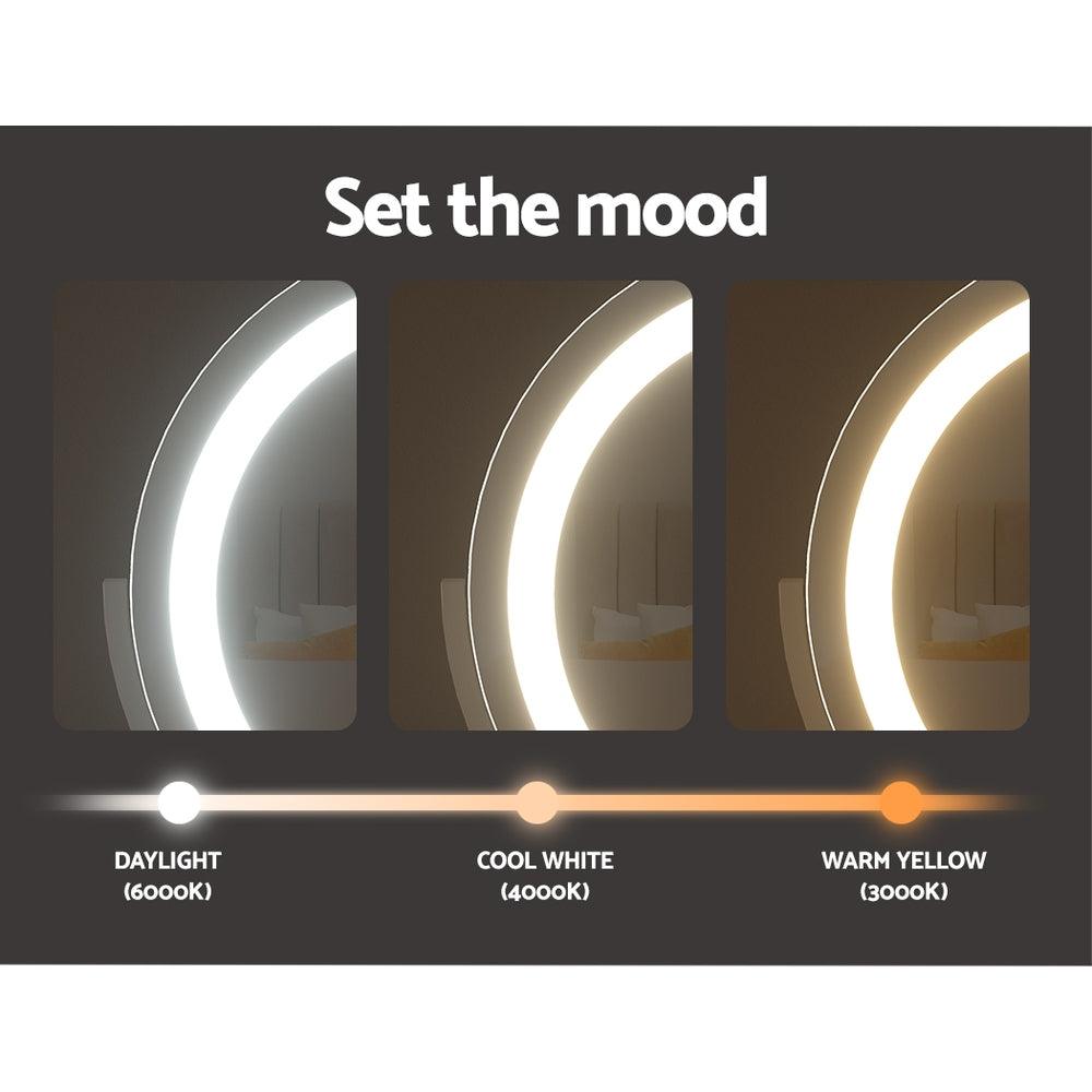 Embellir Hollywood Makeup Mirror with LED Lighted Vanity Dimmable Metal 40X35CM - John Cootes