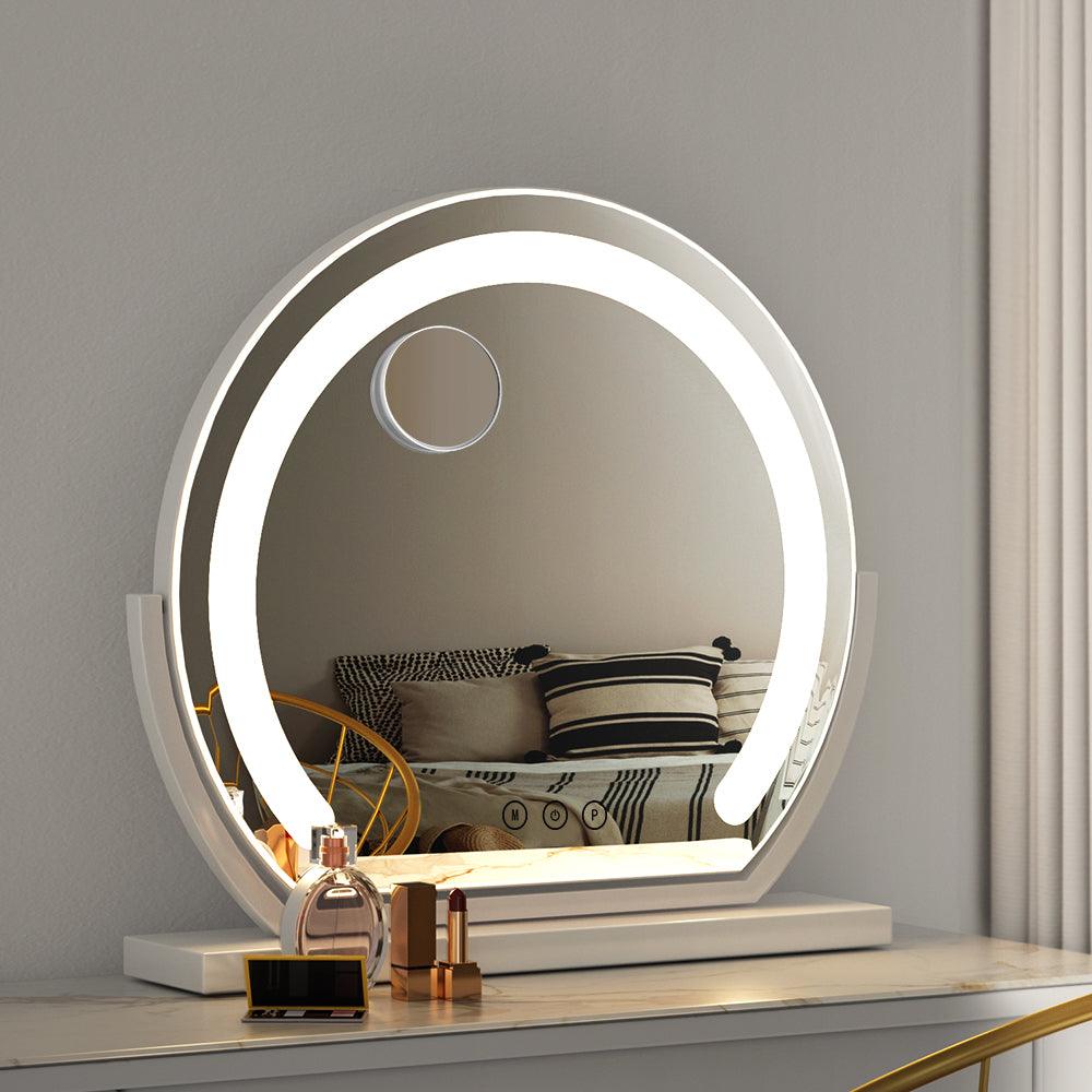 Embellir Hollywood Makeup Mirror with LED Lighted Vanity Dimmable Metal 40X35CM - John Cootes