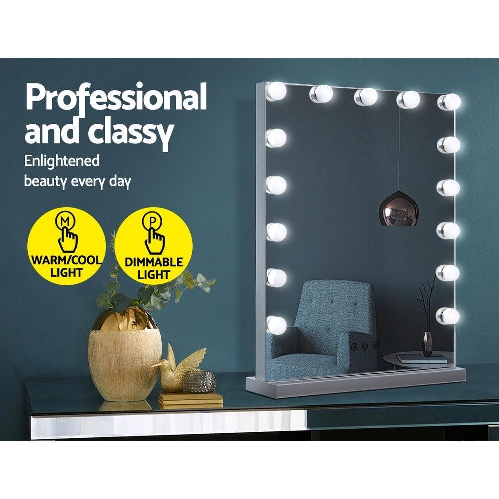 Embellir Hollywood Makeup Mirror With Light 15 LED Bulbs Lighted Frameless - John Cootes