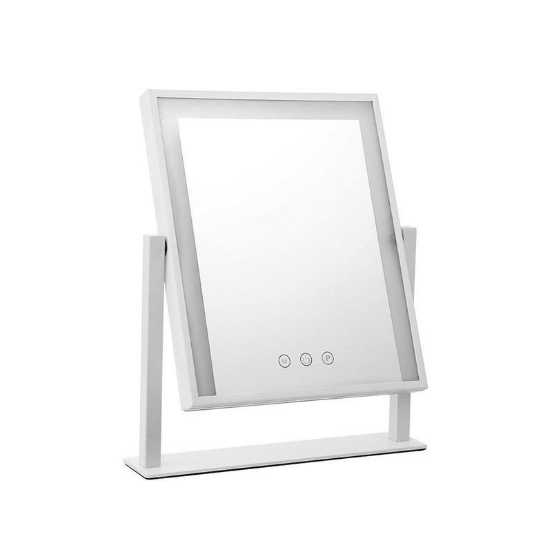 Embellir LED Makeup Mirror Hollywood Standing Mirror Tabletop Vanity White - John Cootes