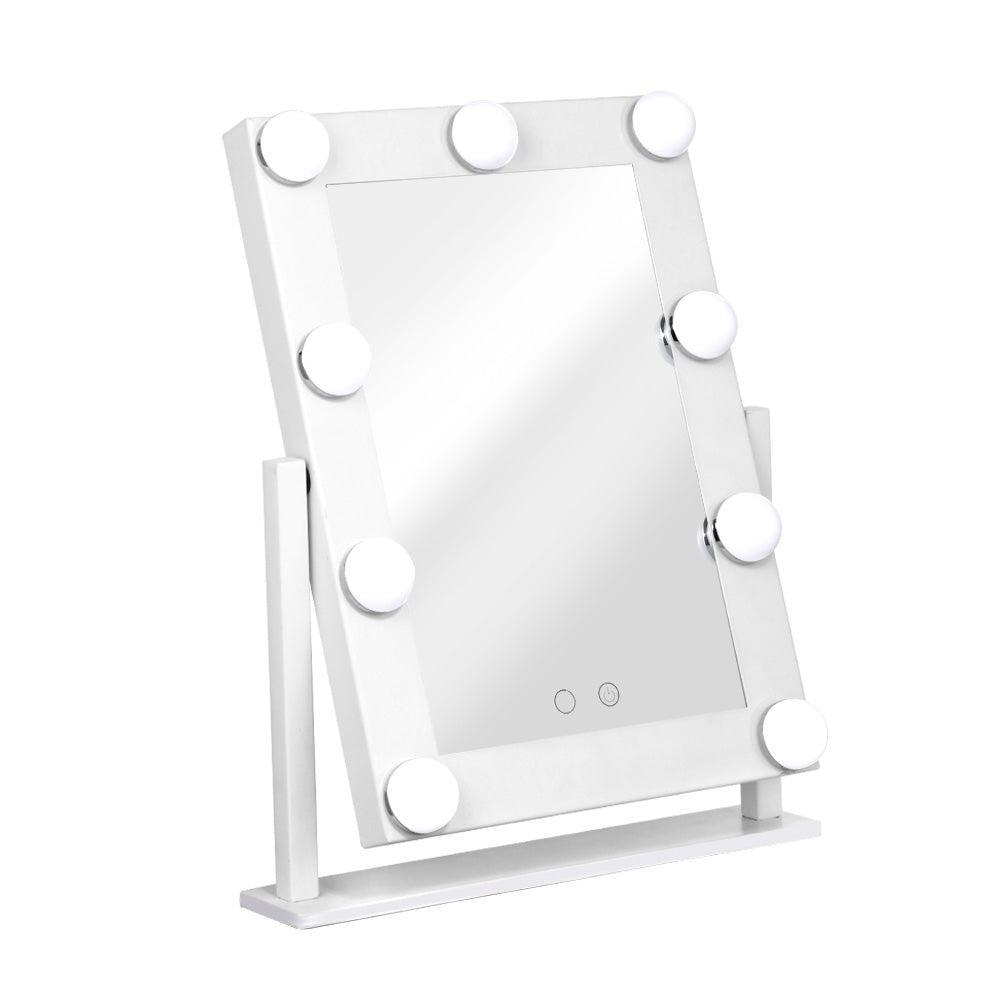 Embellir LED Standing Makeup Mirror - White - John Cootes