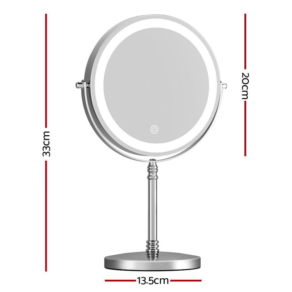 Embellir Makeup Mirror LED Light Cosmetic Round 360° Rotation 10X Magnifying - John Cootes