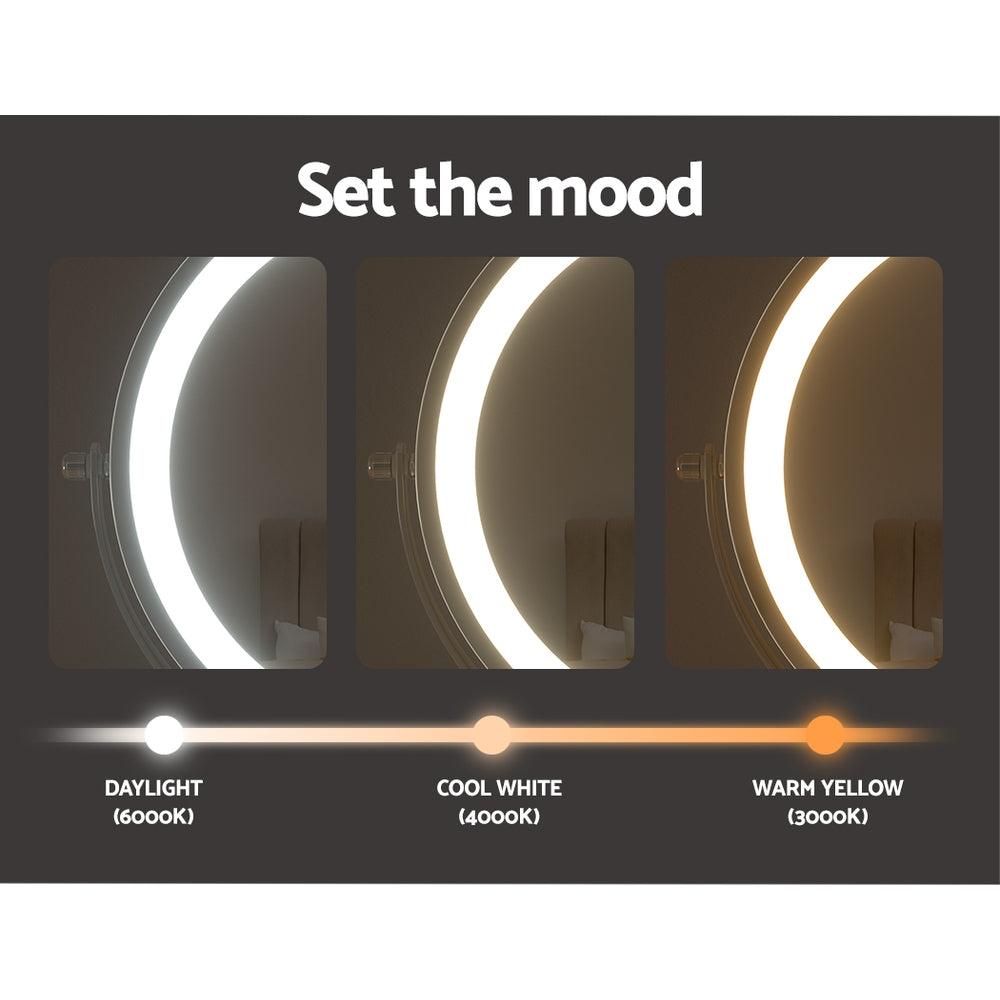 Embellir Makeup Mirror LED Light Cosmetic Round 360° Rotation 10X Magnifying - John Cootes