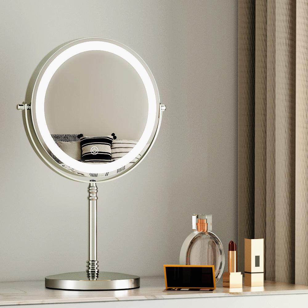 Embellir Makeup Mirror LED Light Cosmetic Round 360° Rotation 10X Magnifying - John Cootes