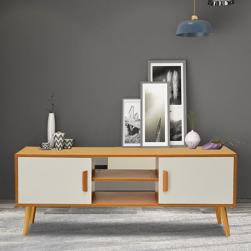 Entertainment Unit TV Unit with Ample Storage and Double-doors 120CM - John Cootes