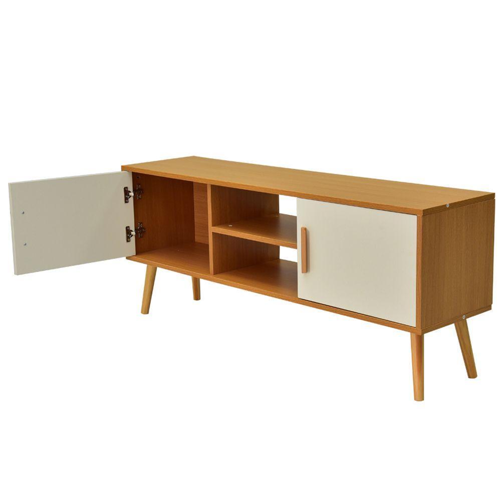 Entertainment Unit TV Unit with Ample Storage and Double-doors 120CM - John Cootes