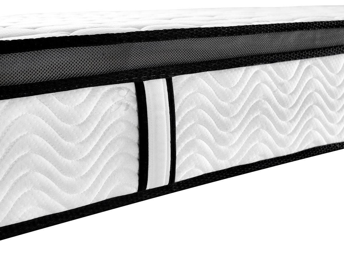 Ergopedic Mattress 5 Zone Latex Pocket Spring Mattress In A Box 30cm - King - White Grey Black - John Cootes