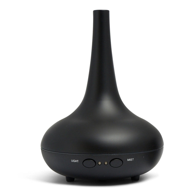 Essential Oil Diffuser Ultrasonic Humidifier Aromatherapy LED Light 200ML 3 Oils - Black - John Cootes