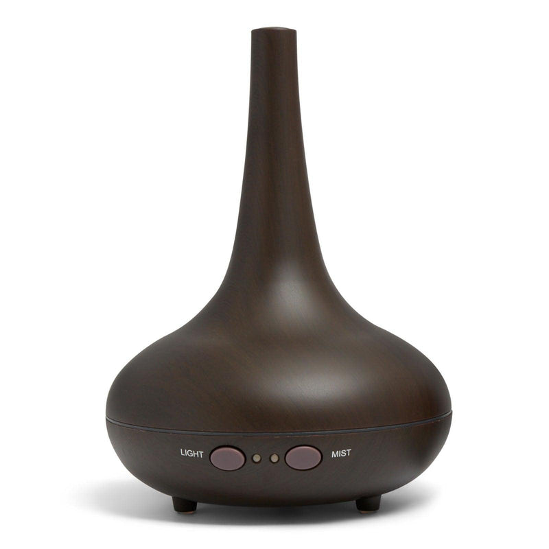 Essential Oil Diffuser Ultrasonic Humidifier Aromatherapy LED Light 200ML 3 Oils - Dark Wood Grain - John Cootes