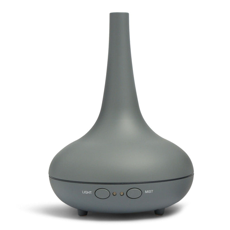 Essential Oil Diffuser Ultrasonic Humidifier Aromatherapy LED Light 200ML 3 Oils - Matte Grey - John Cootes