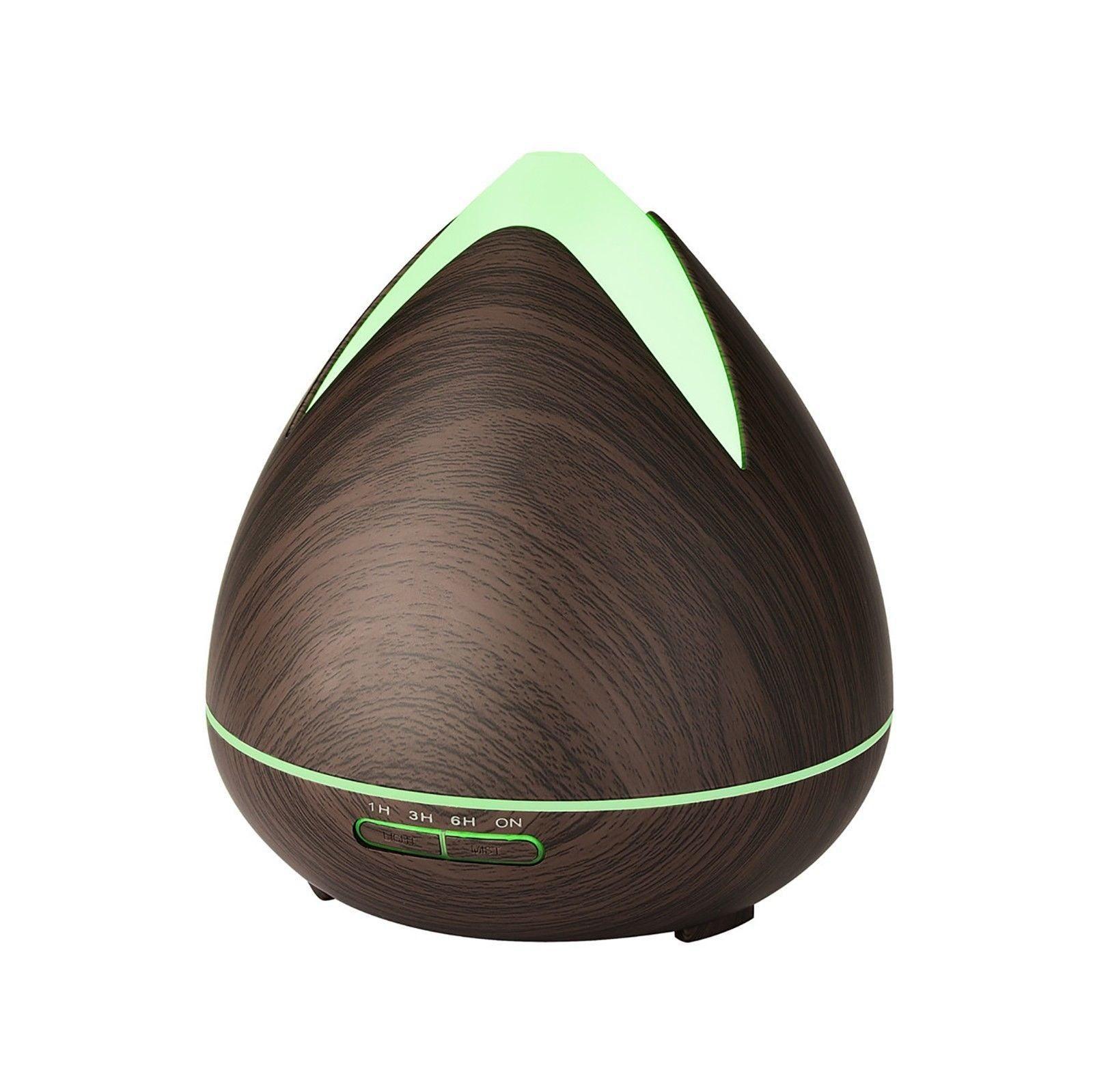 Essential Oils Ultrasonic Aromatherapy Diffuser Air Humidifier Purify 400ML - Dark Wood - John Cootes