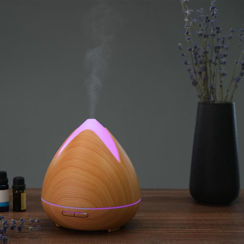 Essential Oils Ultrasonic Aromatherapy Diffuser Air Humidifier Purify 400ML - Light Wood - John Cootes