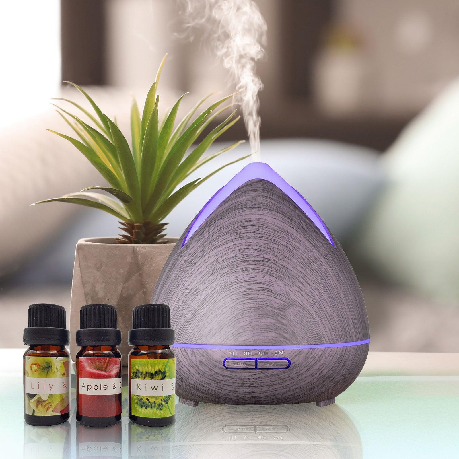 Essential Oils Ultrasonic Aromatherapy Diffuser Air Humidifier Purify 400ML - Violet - John Cootes