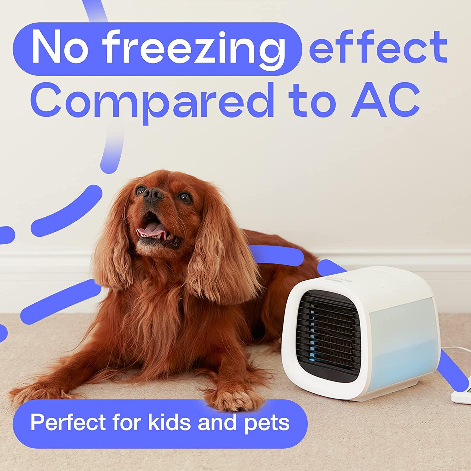 Evapolar evaCHILL - Personal Portable Air Cooler and Humidifier, with USB Connectivity and LED Light, White - John Cootes