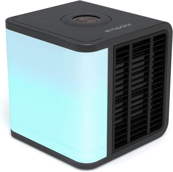 Evapolar evaLIGHT Plus Personal Portable Air Cooler and Humidifier, Desktop Cooling Fan, for Home and Office, with USB Connectivity and Colorful Built-in LED Light, Black (EV-1500) - John Cootes