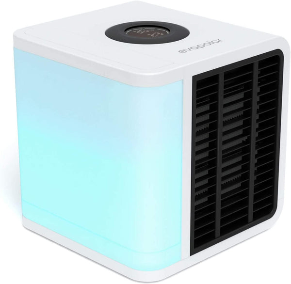 Evapolar evaLIGHT Plus Personal Portable Air Cooler and Humidifier, Desktop Cooling Fan, for Home and Office, with USB Connectivity and Colorful Built-in LED Light, White (EV-1500) - John Cootes