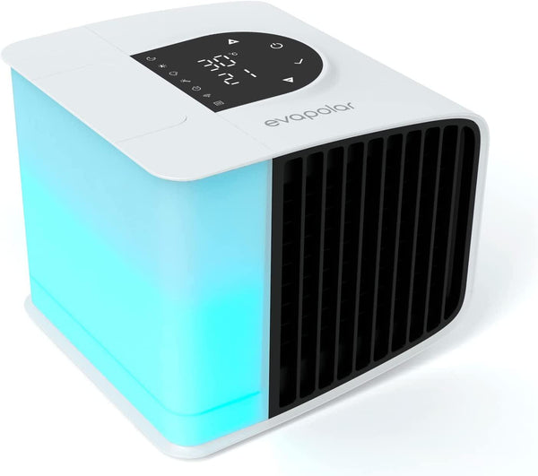 Evapolar evaSMART Personal Portable Air Cooler and Humidifier with Alexa Support and Mobile App, for Home and Office, with USB Connectivity and Built-in LED Light, White (EV-3000) - John Cootes