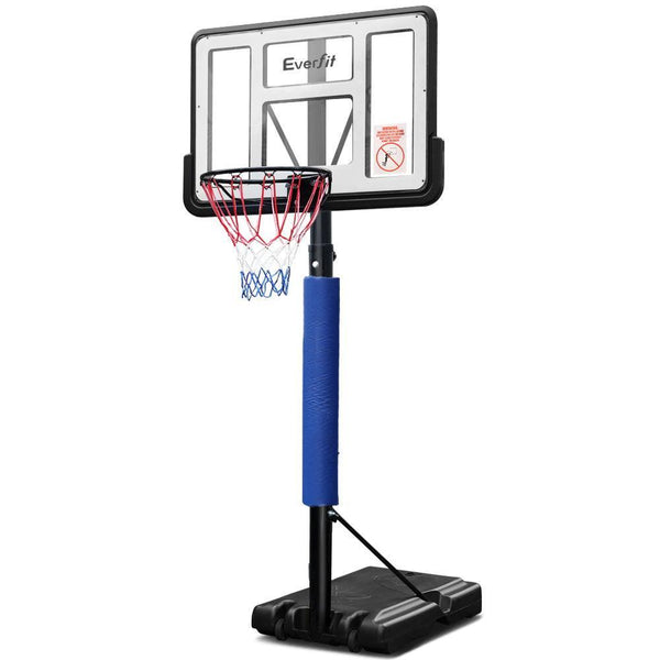 Everfit 3.05M Basketball Hoop Stand System Ring Portable Net Height Adjustable Blue - John Cootes